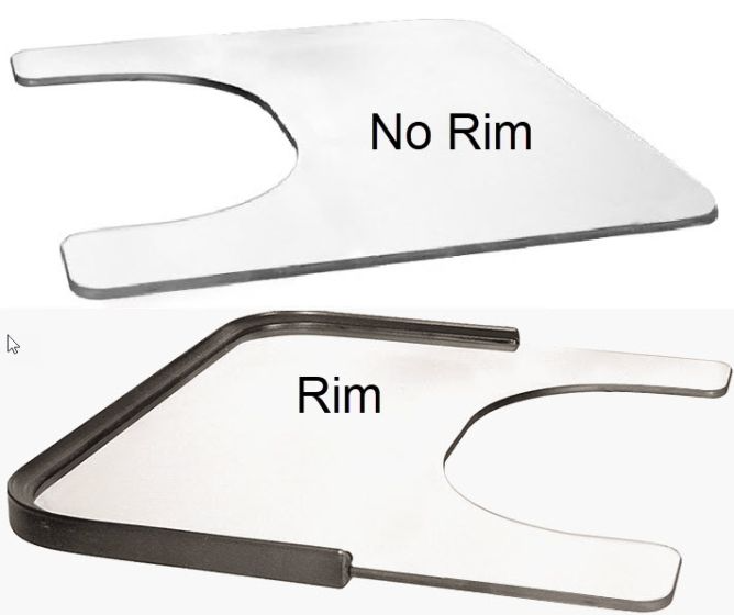 Therafin-33220-26.5W x 22D Clear Tray, 15.5 x 10.5 BC, PVC Rim & Mounting Holes