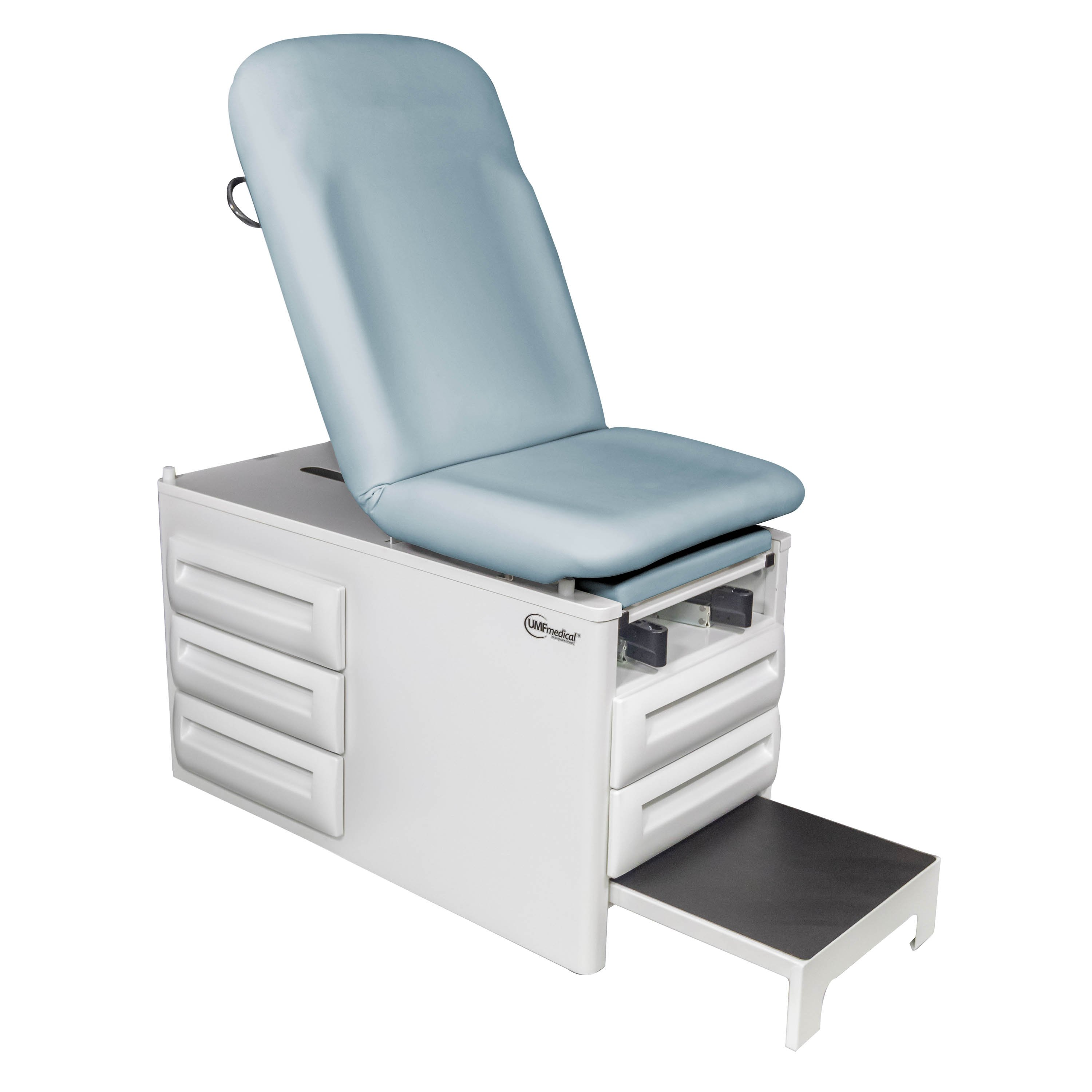 UMF Medical-Signature Series proSideStep Manual Exam Table with Side Step and Four Storage Drawers