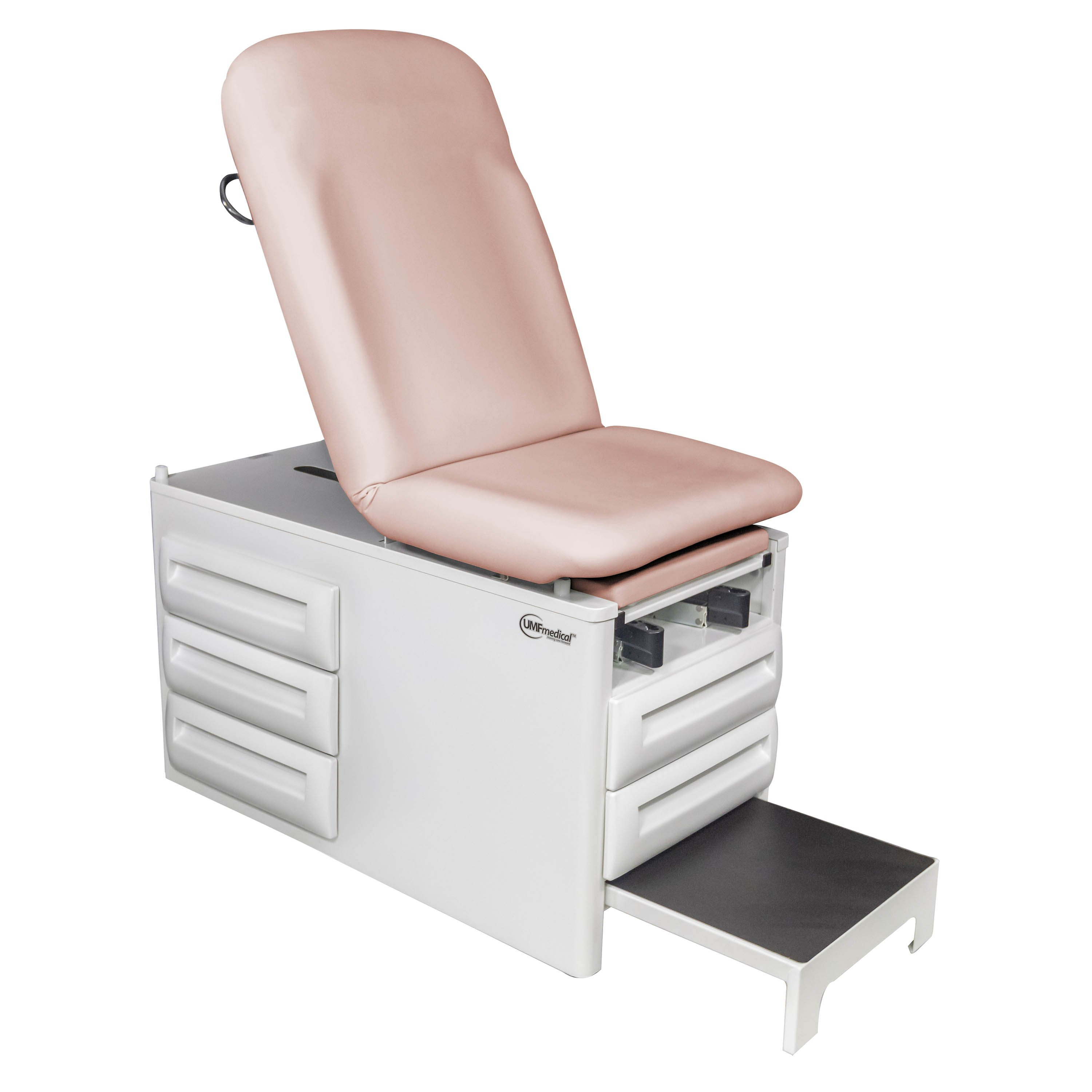 UMF Medical-Signature Series proSideStep Manual Exam Table with Side Step and Four Storage Drawers