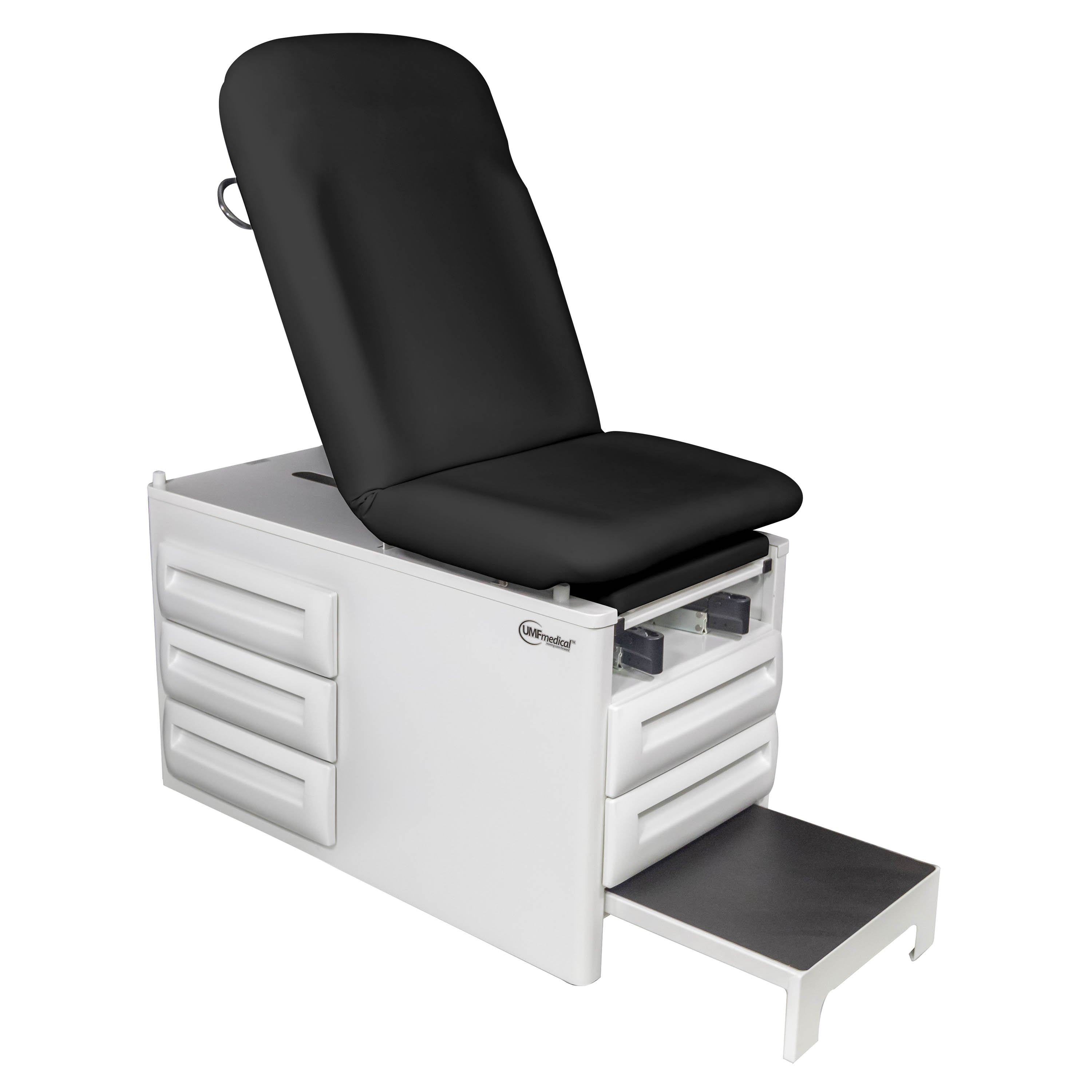 UMF Medical-Signature Series proSideStep Manual Exam Table with Side Step and Four Storage Drawers