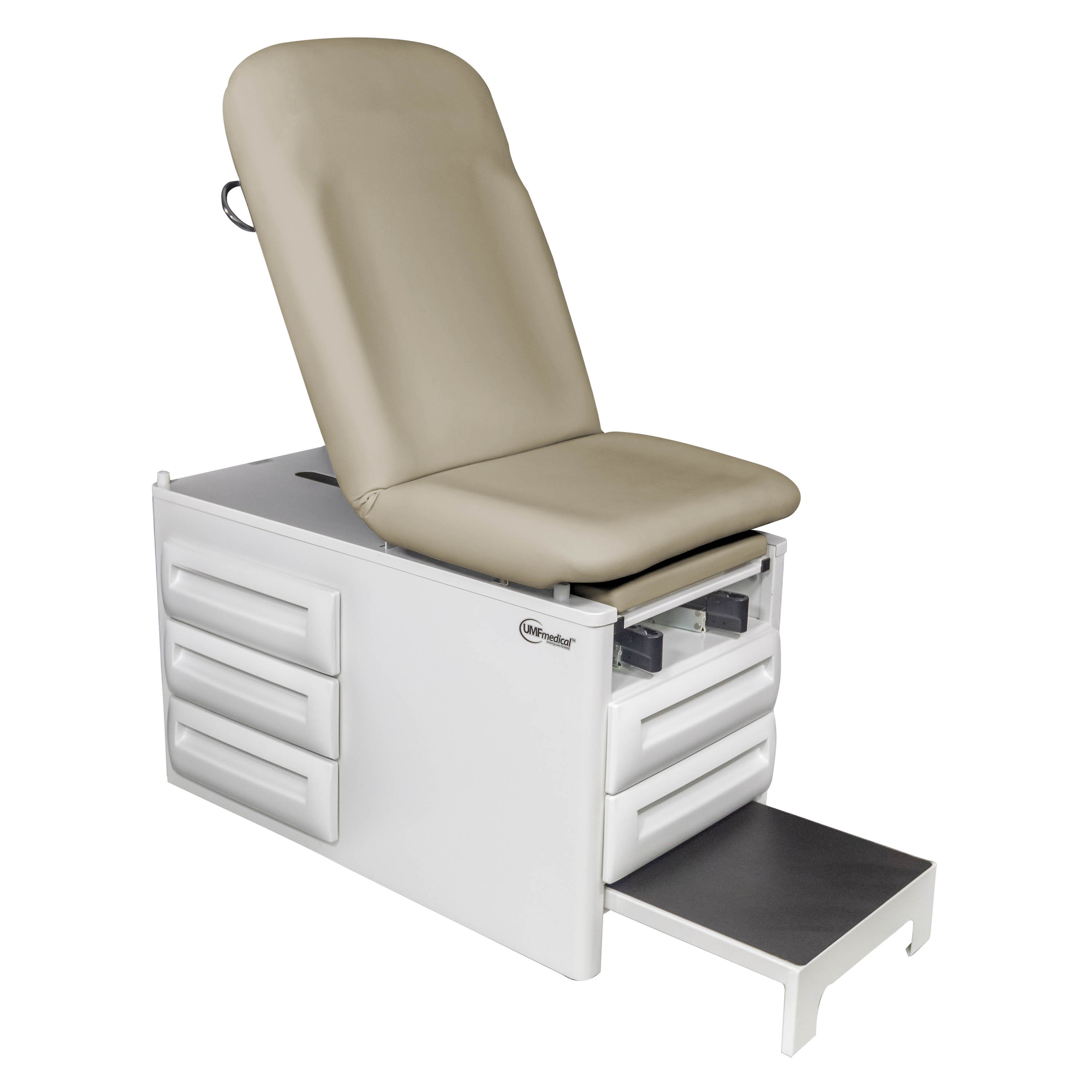 UMF Medical-Signature Series proSideStep Manual Exam Table with Side Step and Four Storage Drawers