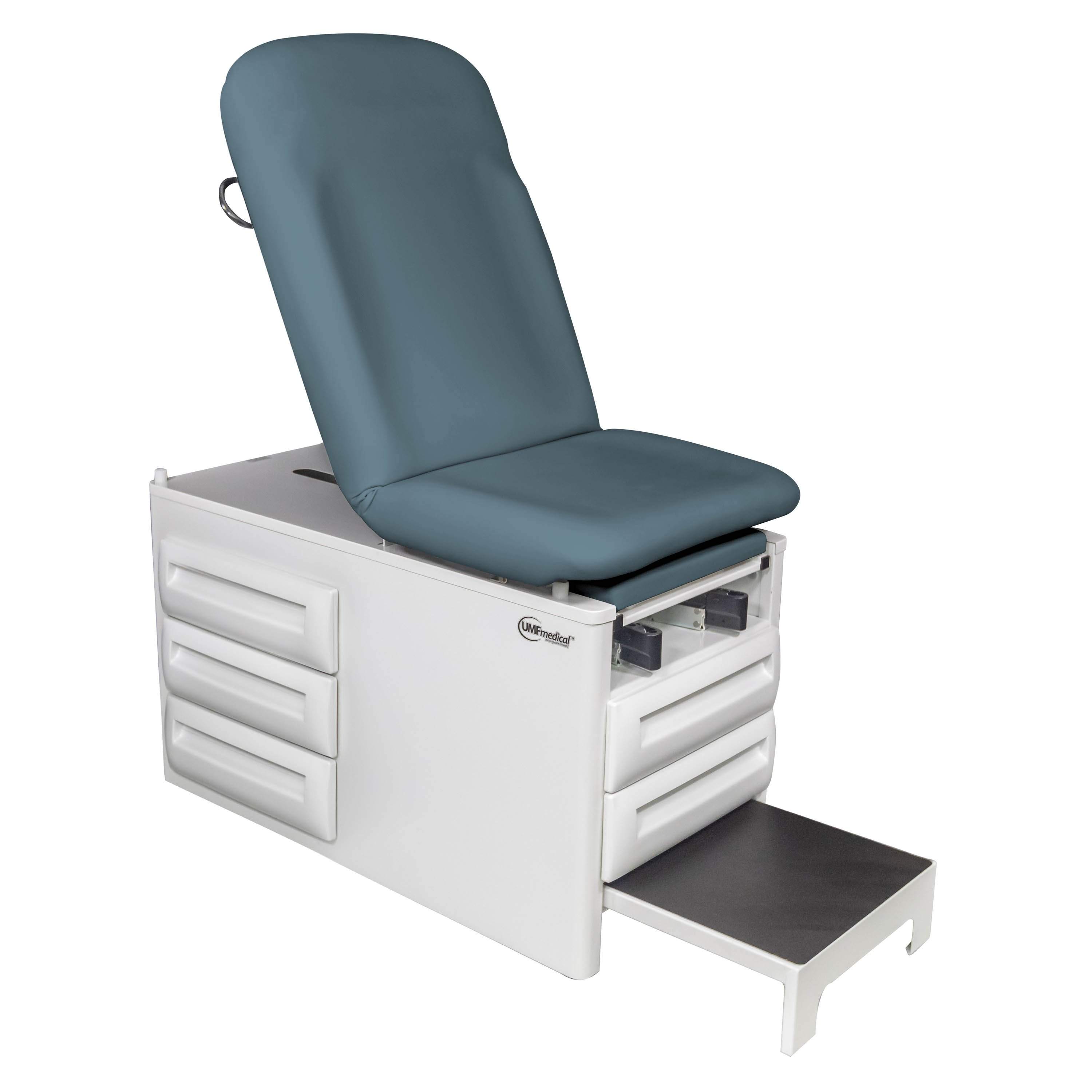 UMF Medical-Signature Series proSideStep Manual Exam Table with Side Step and Four Storage Drawers