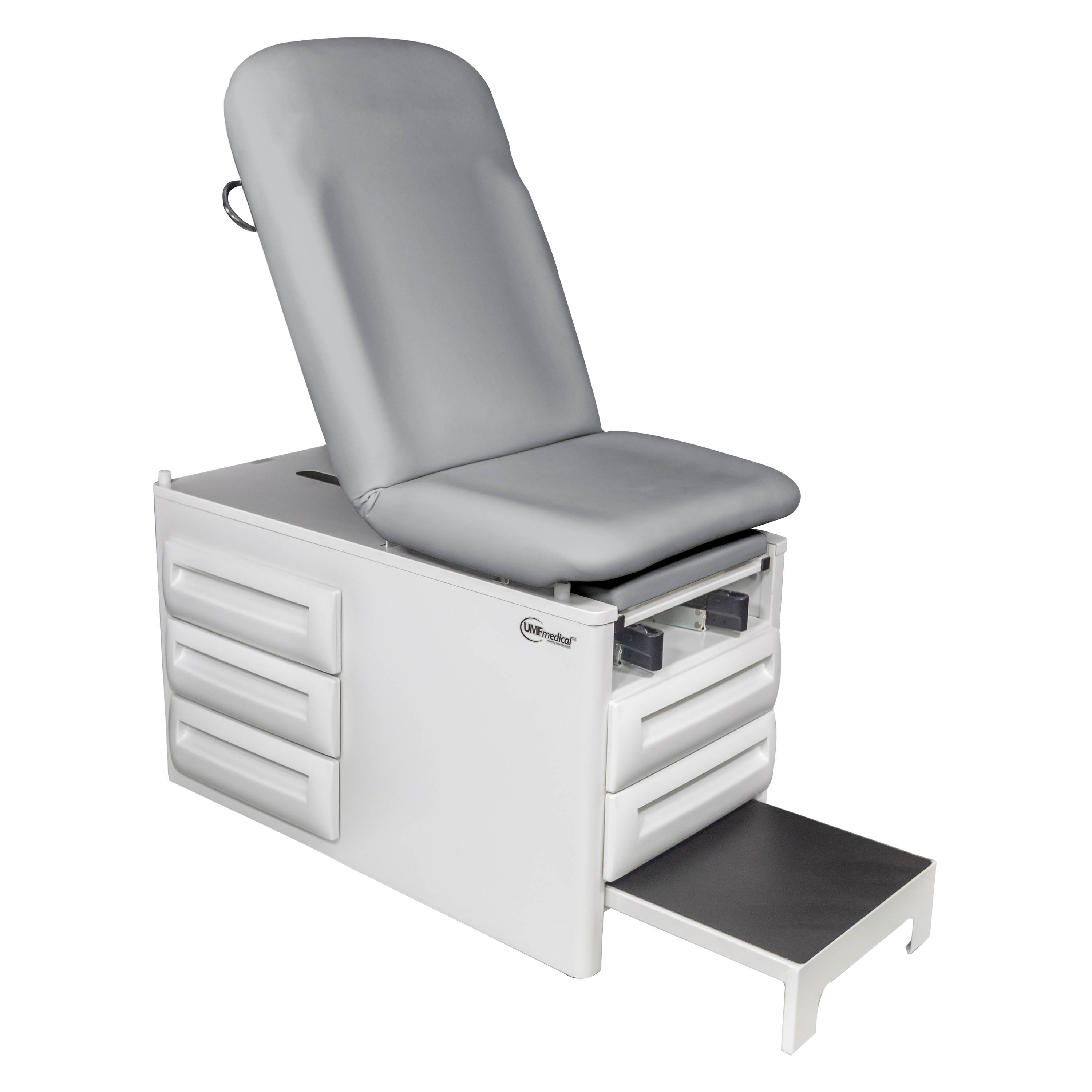 UMF Medical-Signature Series proSideStep Manual Exam Table with Side Step and Four Storage Drawers