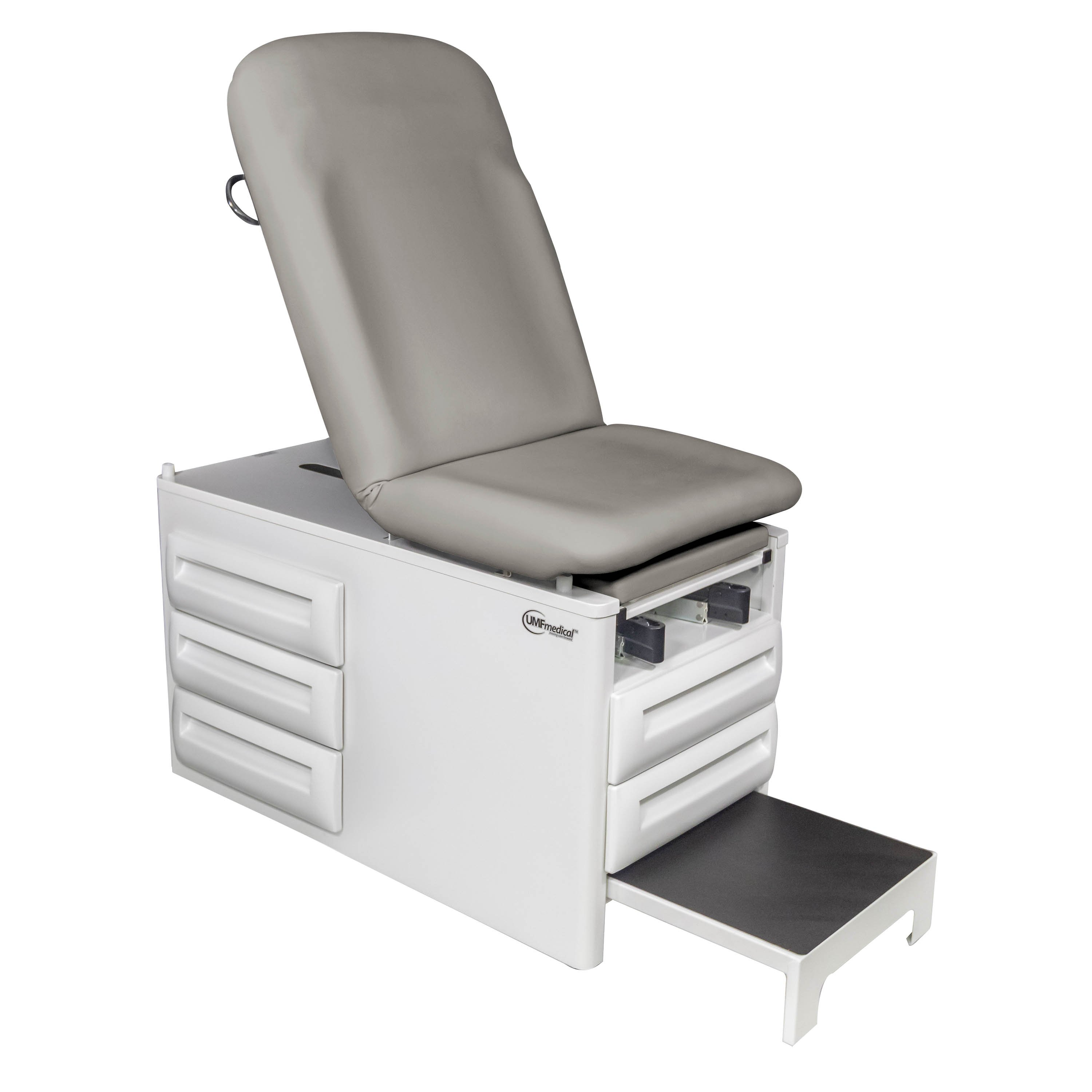 UMF Medical-Signature Series proSideStep Manual Exam Table with Side Step and Four Storage Drawers