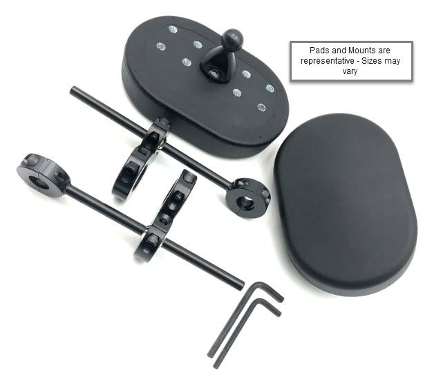 Therafin Knee Adductor Hdw, Multi-Axis, 1" Mount, Pair