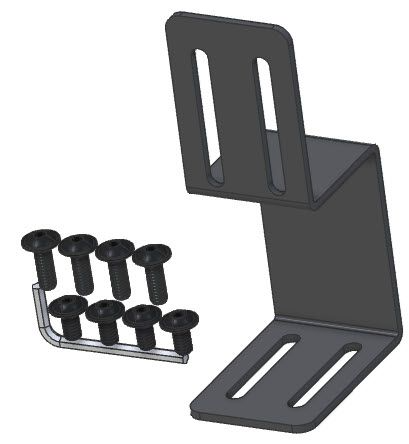 Therafin 50181 Bracket, 2" Offset for 3" Thick, 3 x 6, Black