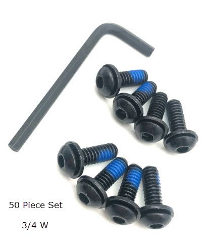 Therafin 50110 Button Head Cap Screw 1/4-20 x 3/4 w/ Washer & Patchlock, 50 Pcs