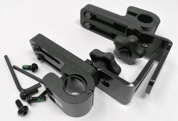Therafin-50472 Back Hardware, 2 Knob Wrap Around Knob Hardware, L/R Pair
