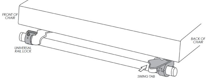 Therafin-50474 Seat Hardware, Swingtabs & Rail Locks