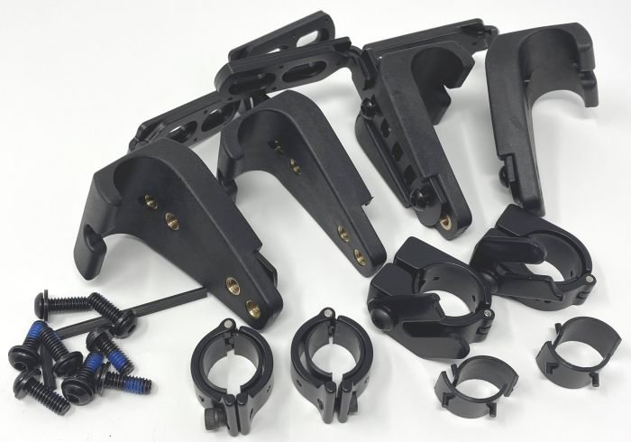 Therafin-50475 Back Hardware, Molded Js & Slotted Ls w/ Swingtabs, 1" Tube, 2 Pairs