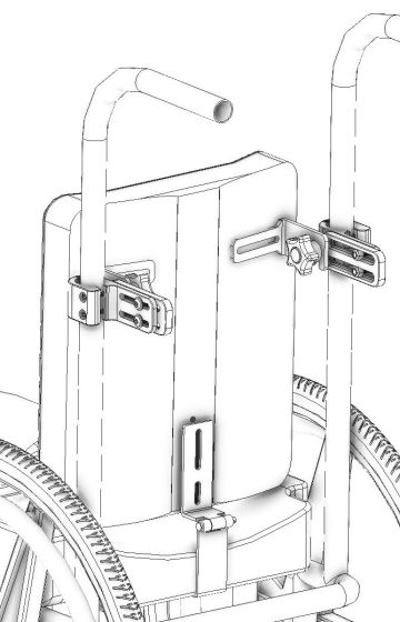 Therafin Back Hardware, 2 Knob for 14-15W Curved Back