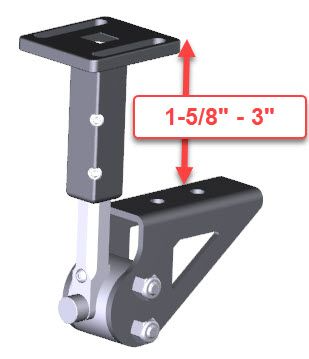 Therafin Abductor Hardware, Narrow Flip-Down