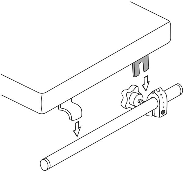 Therafin-50409 Knob Slotted Bracket, Seat, Standard Length, Pair