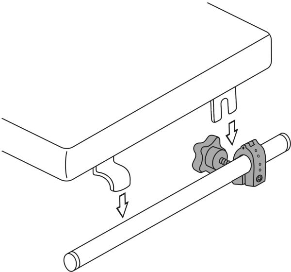 Therafin-50406 Knob Seat Mount - 7/8", 1" and 1-1/8" Diameter, Pair
