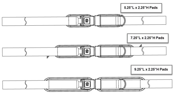 Therafin Belt, 1.5" Single Pull, PB Security Buckle, 9.25Lx2.5H Pads