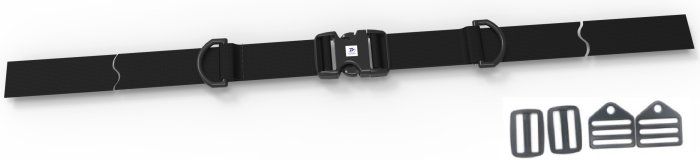 Therafin-60430 - Belt, 1.5" SR Dual Pull, Unpadded with Metal Clips, Ea