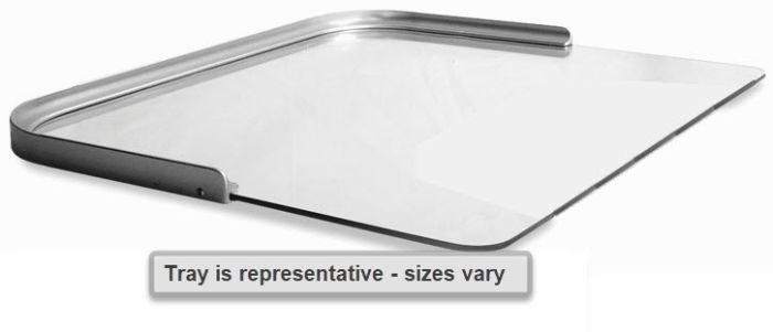 Therafin-T15020X - Tray, Clear, 23.5W x 22D w/ No Bc & Aluminum Rim 1/EA