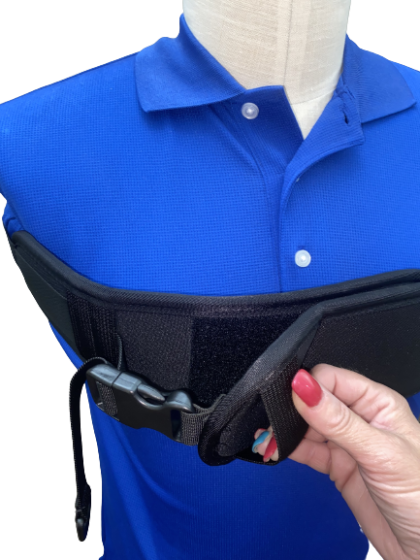 Therafin Chest Strap, 2Pc Therafit 5Mm Static W/Hook-N-Loop Adj & Buckle