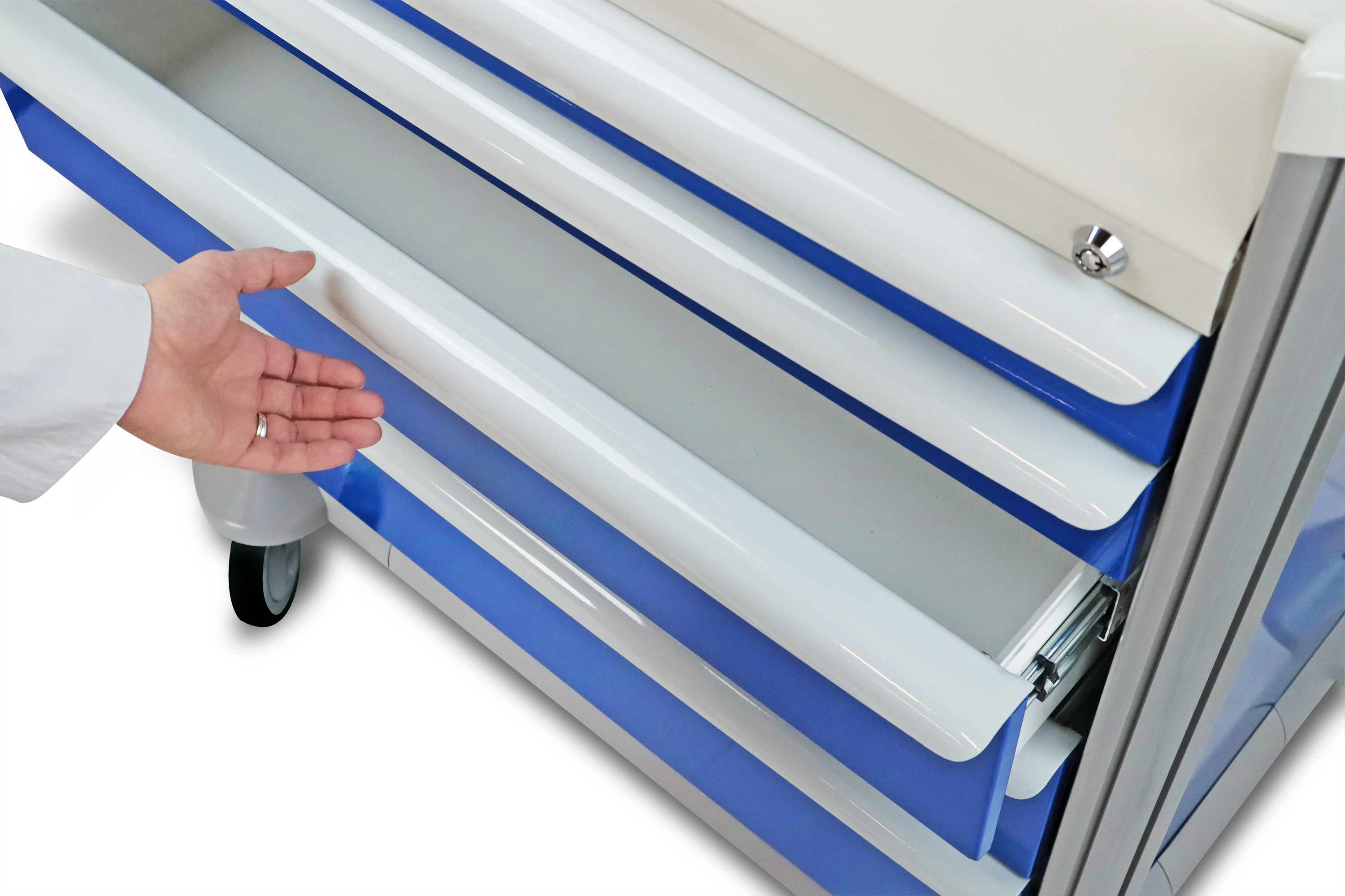 Detecto MobileCare Series Medical Cart, Blue, 16.5 in. Electronic