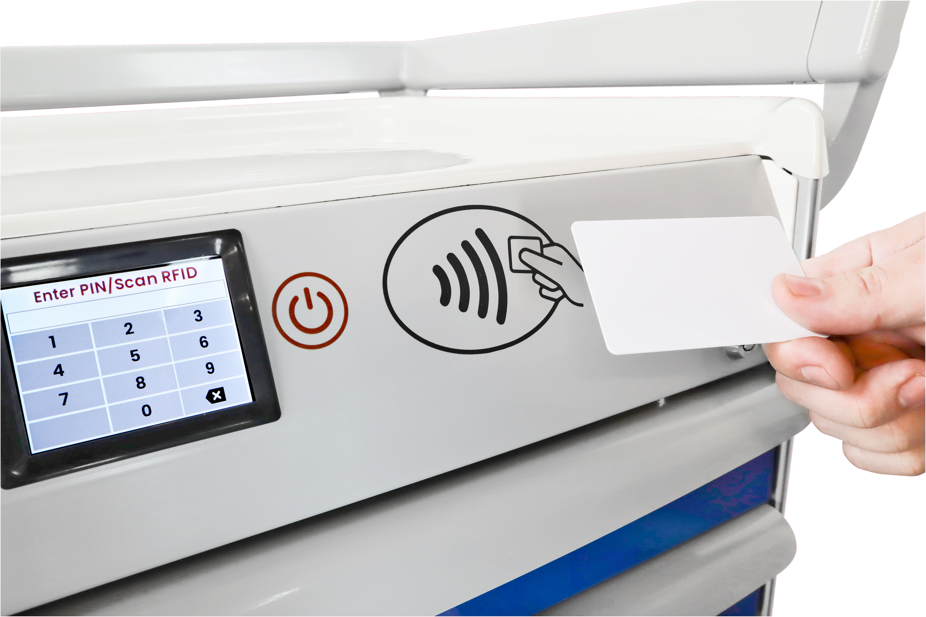 Detecto MobileCare Series Medical Cart, Blue, 16.5 in. Electronic