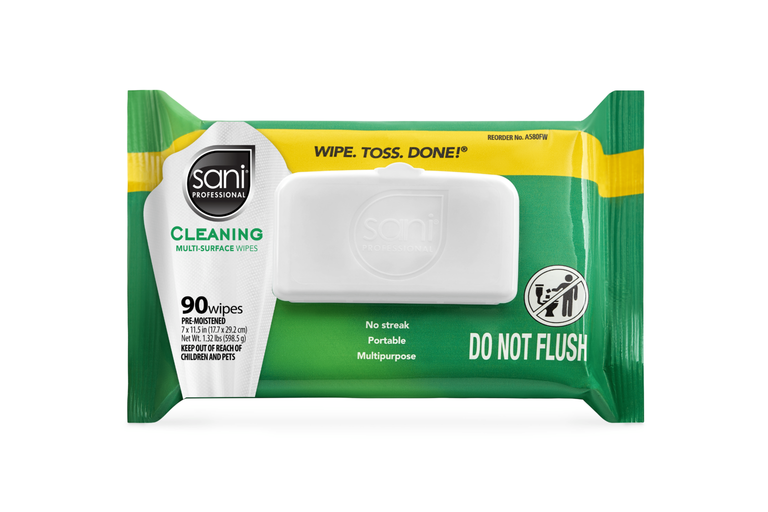 PDI-A580FW Table Cleaning Wipes (80/Pack, 12 Pack/Case)