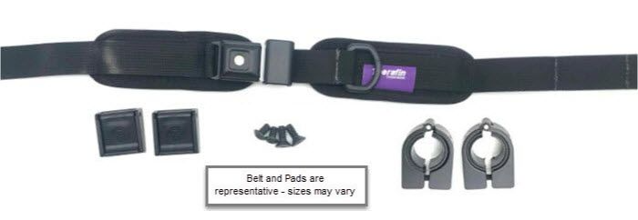 Therafin Belt, 2" Single Pull, PB Security Buckle, 11.25Lx3H Pads
