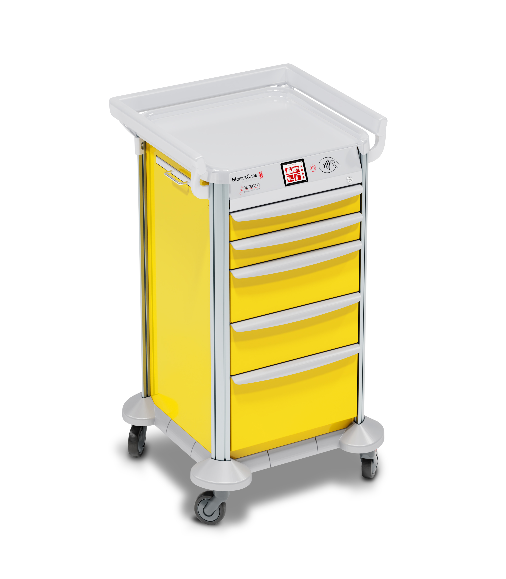 Detecto MobileCare Series Medical Cart, Yellow, 16.5 in. Electronic