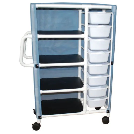 Graham Field-8532 - Specialty Pvc Cart 8 Tubs 4 Shelf 370-8