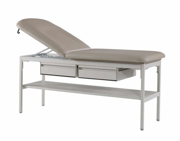 Graham Field-4104-DD-WG-TREATMENT TABLE/ADJ. BACK 2-PASS DRAWERS COLOR-WARM GRAY