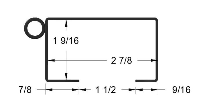Therafin-41434 Half Tray Bracket, Steel Channel for Quantum TB4, Flip-Away