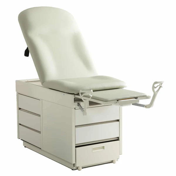 Graham Field Exam Table: Three Pass-Through Drawers, Two Storage Drawers, Stirrups - Drawer Warmer