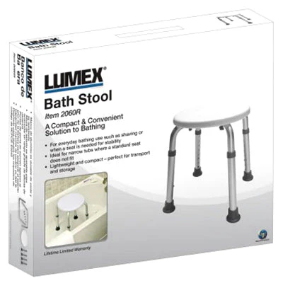 Graham Field-2060R-Bath Stool Round Lumex in Retail Package, 2 Each Per Case