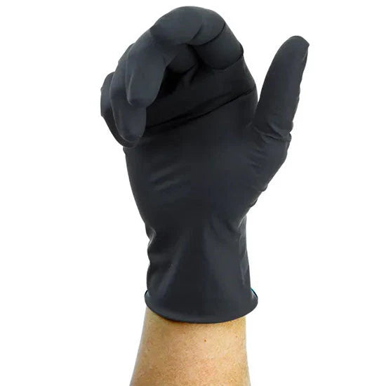 Dynarex Black Arrow Latex Exam Gloves, Powder-Free (Case Of 10 Boxes)