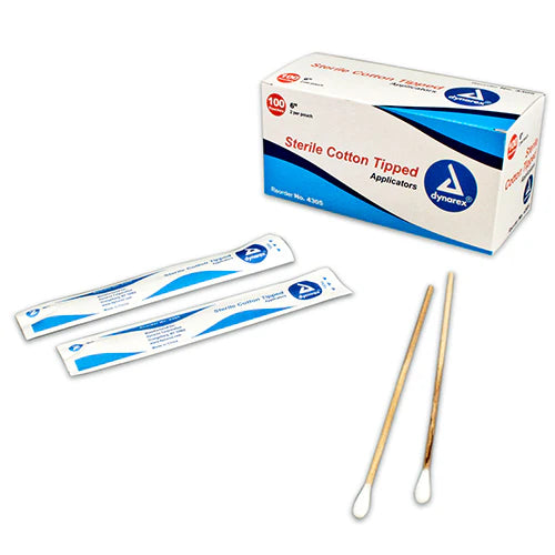 Dynarex Cotton Tipped Wood Applicators