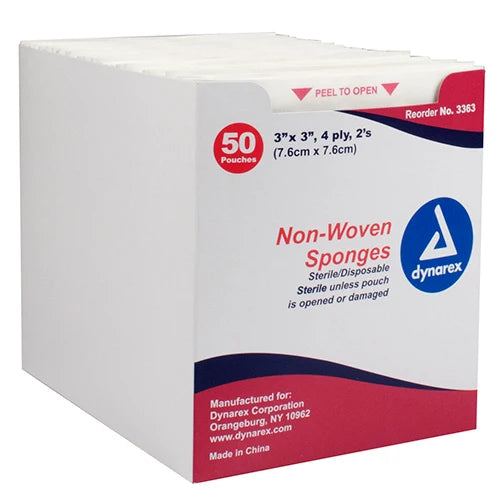 Dynarex Non-Woven Sponges, Sterile & Non-Sterile