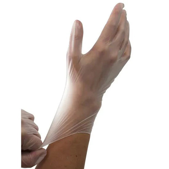 Dynarex Safe-Touch Vinyl Exam Gloves - Powder-Free (Case Of 10 Boxes)