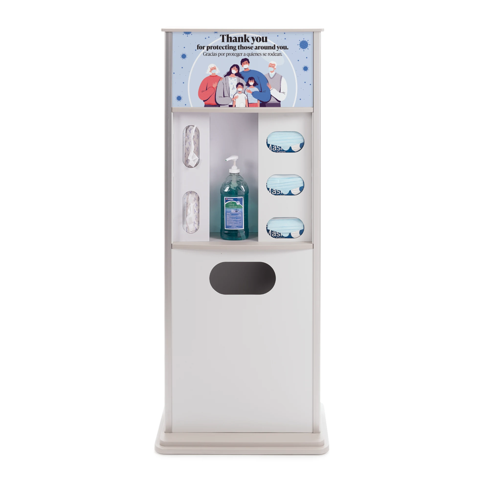 Bowman Dispensers/Marketlab-107127 Health and Hygiene Kiosk • 26"W x 16"D x 63.25"H