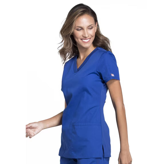 Cherokee Medical WW Originals Women's Knit V-Neck Solid Scrub Top