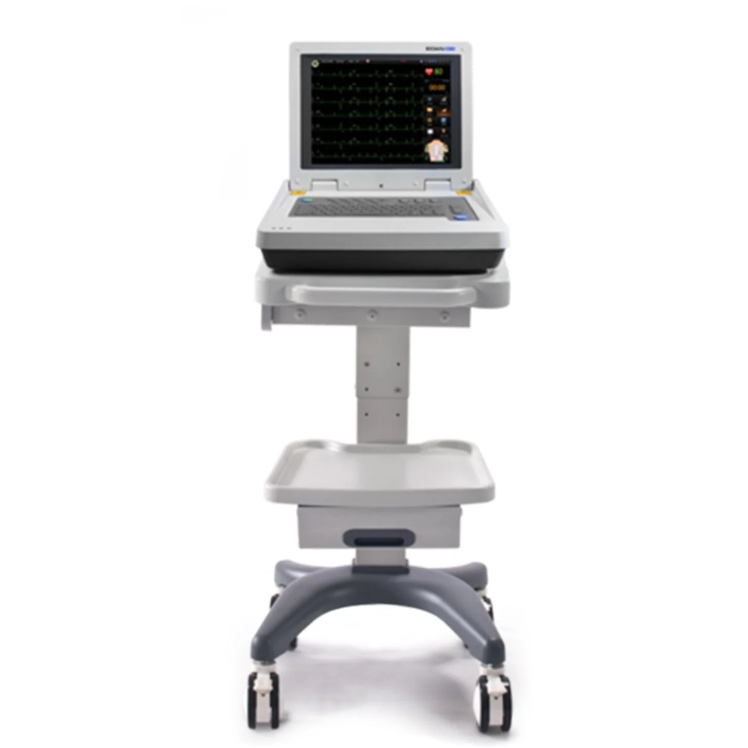 EDAN SE-18 ECG 15-lead Configuration, support 9/12/15-lead ECG test. 15 " LCD color touch screen with built in Wi-Fi.