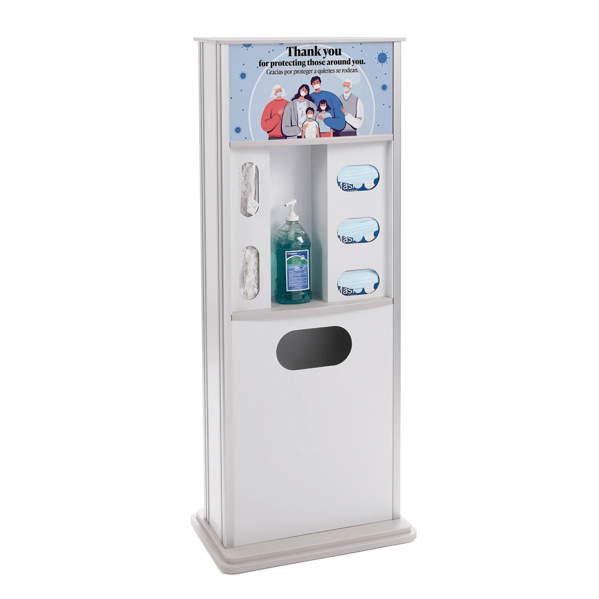 Bowman Dispensers/Marketlab-107127 Health and Hygiene Kiosk • 26"W x 16"D x 63.25"H