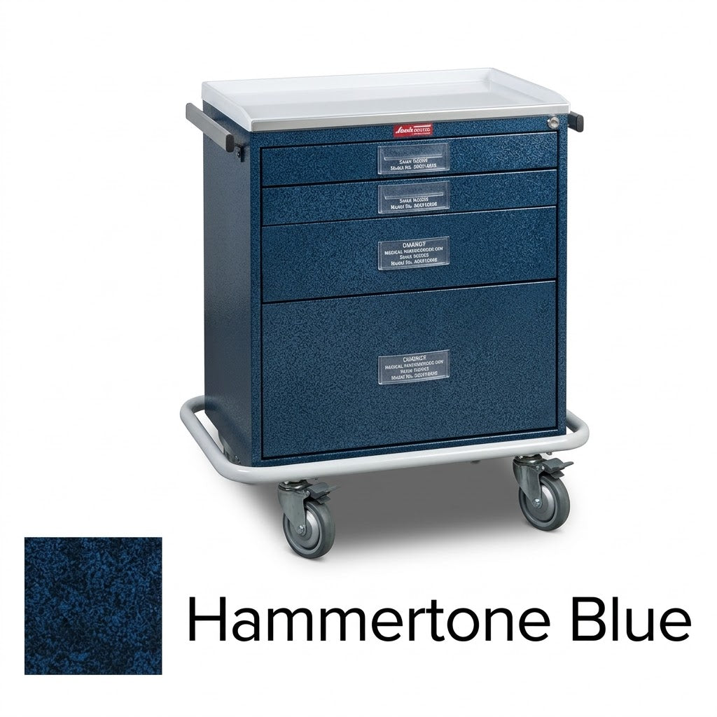Harloff-6350 4-Drawer Classic Workstation Cart, Key Lock (1 EA)