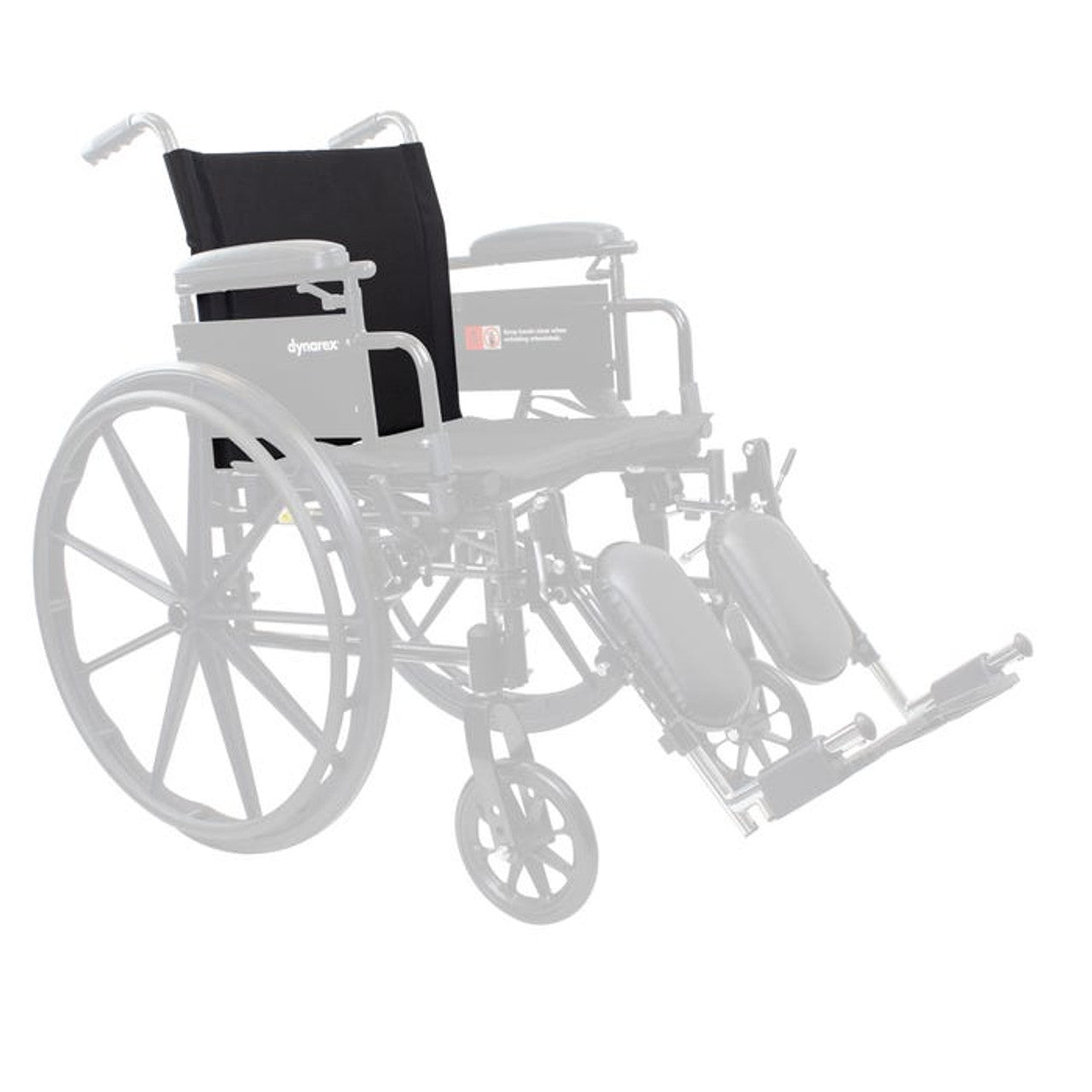 Dynarex DynaRide Series Wheelchair Back Upholstery Black, 1
