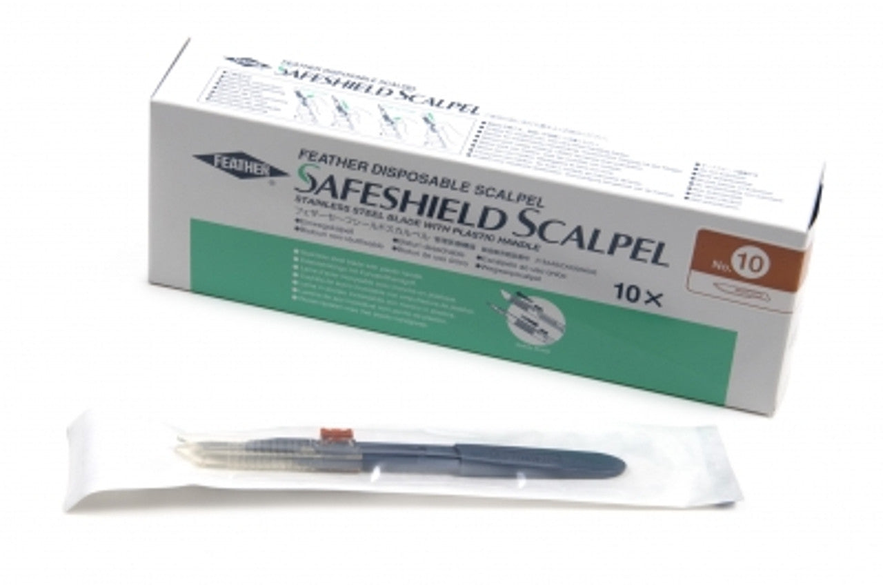 Graham Field-Feather® Safeshield™ Disposable Sterile Scalpel, pack of 10