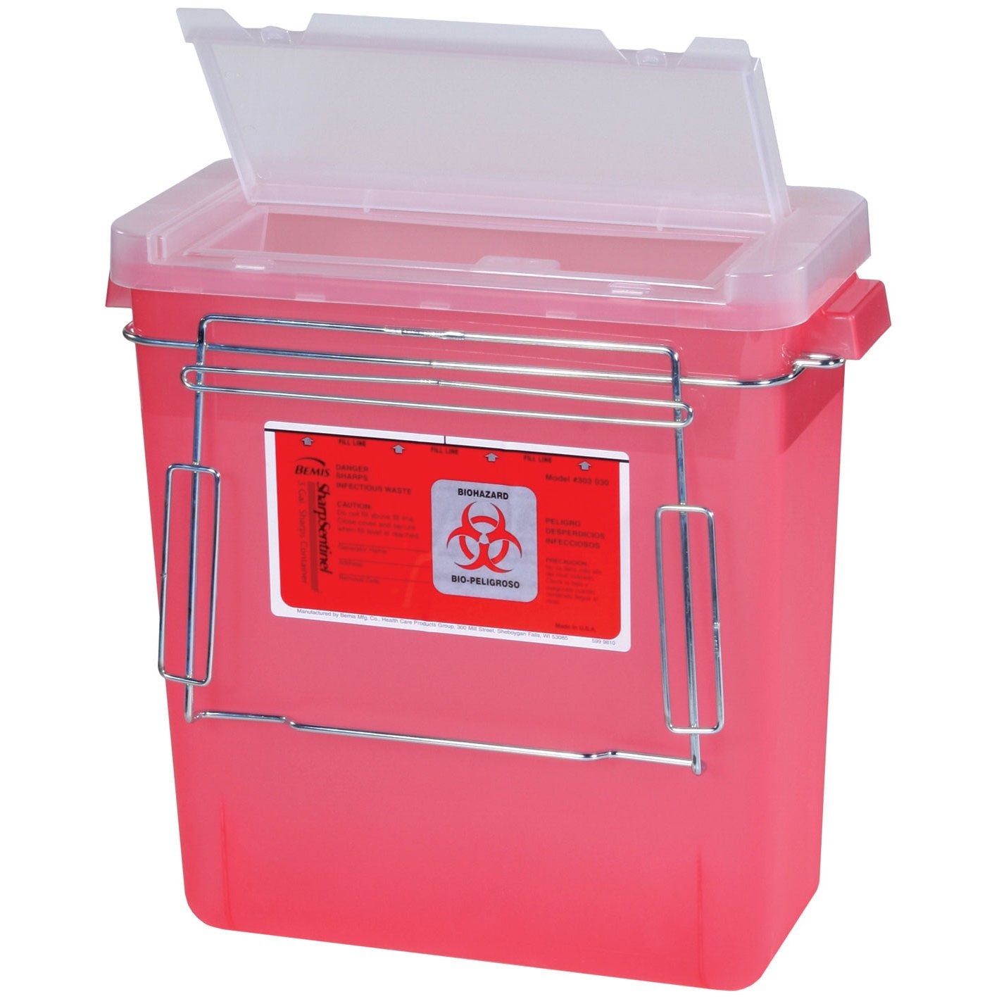 Harloff-VS-3GSHARPS Sharps Container and Mounting Bracket, 3 Gallon; for V-Series (1 EA)