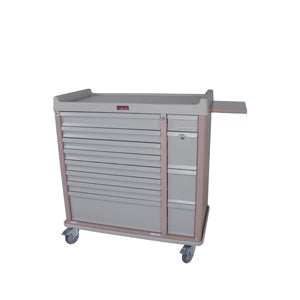 Harloff All Aluminum Unit-Dose Box Cart with BEST® Cabinet Lock & Illinois Narcotics Lock