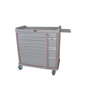 Harloff All Aluminum Unit-Dose Box Cart with BEST® Cabinet Lock & Illinois Narcotics Lock