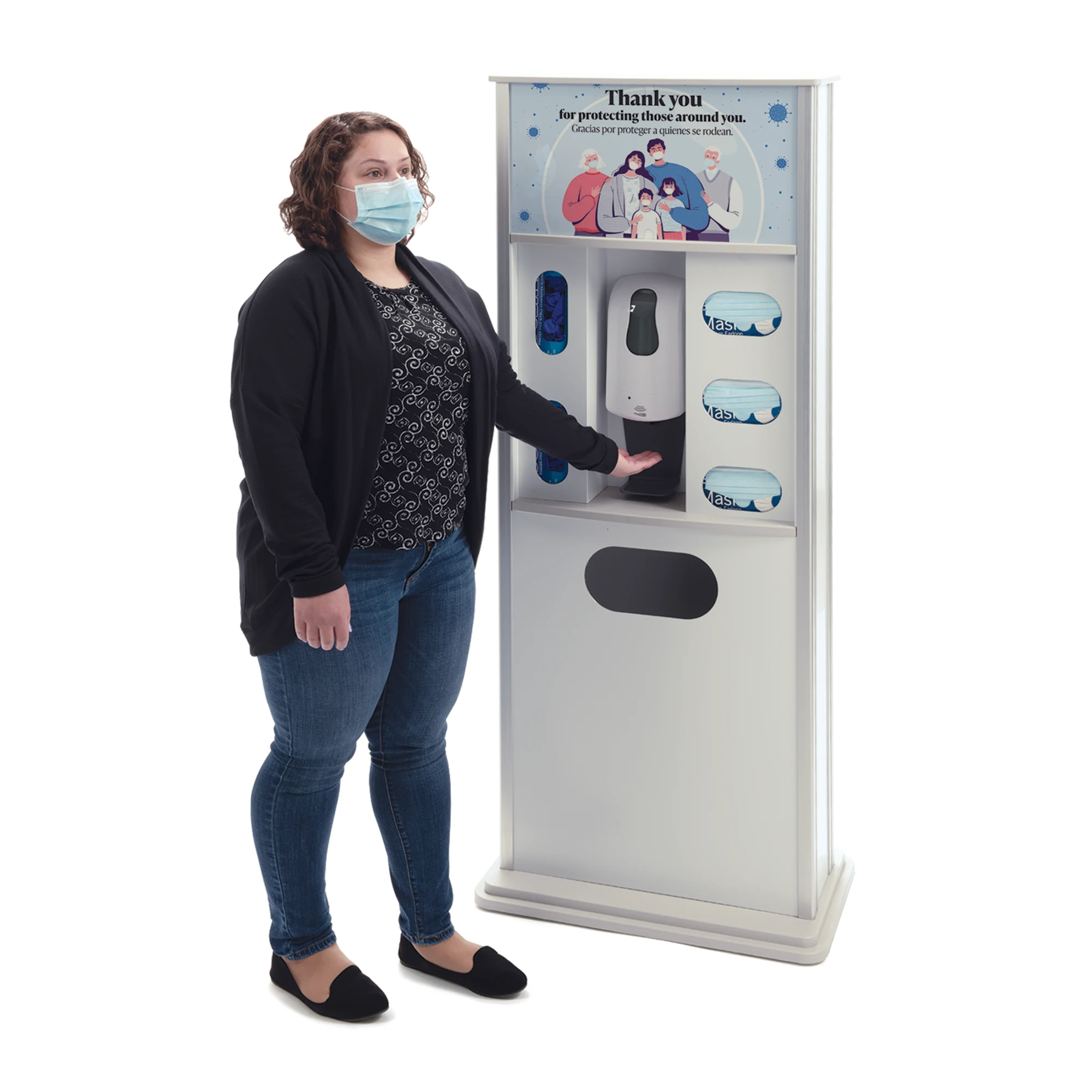 Bowman Dispensers/Marketlab-107127 Health and Hygiene Kiosk • 26"W x 16"D x 63.25"H