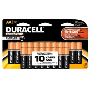 Duracell Coppertop Alkaline Retail Battery With Duralock Power Preserve Technology
