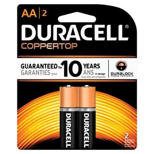 Duracell Coppertop Alkaline Retail Battery With Duralock Power Preserve Technology