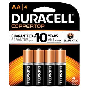 Duracell Coppertop Alkaline Retail Battery With Duralock Power Preserve Technology